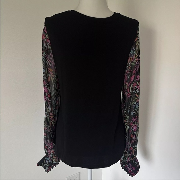 Generation Love Noelle Tropical Top black/tropical Silk Sz M *A22 - Picture 3 of 3